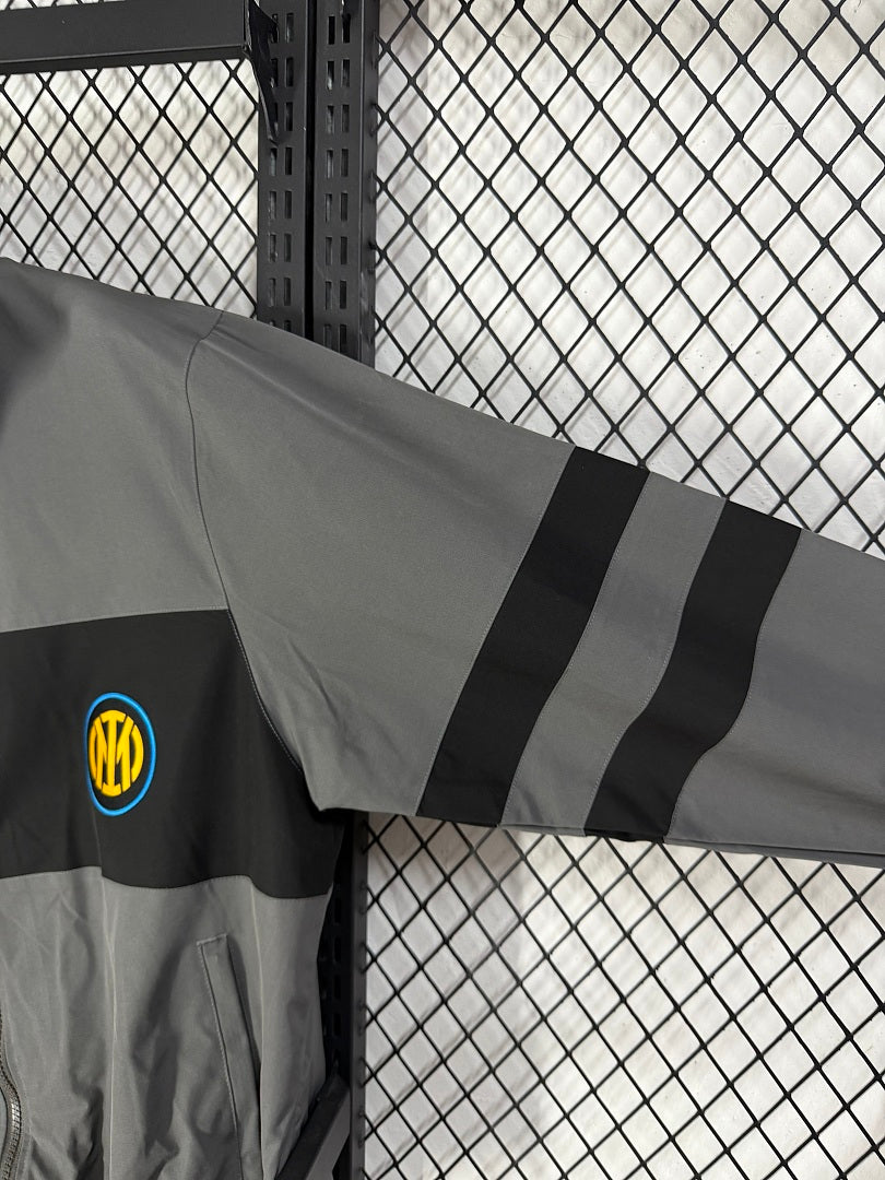 Inter Milan 2026/2027 Grey Retro Casual Trench Coat