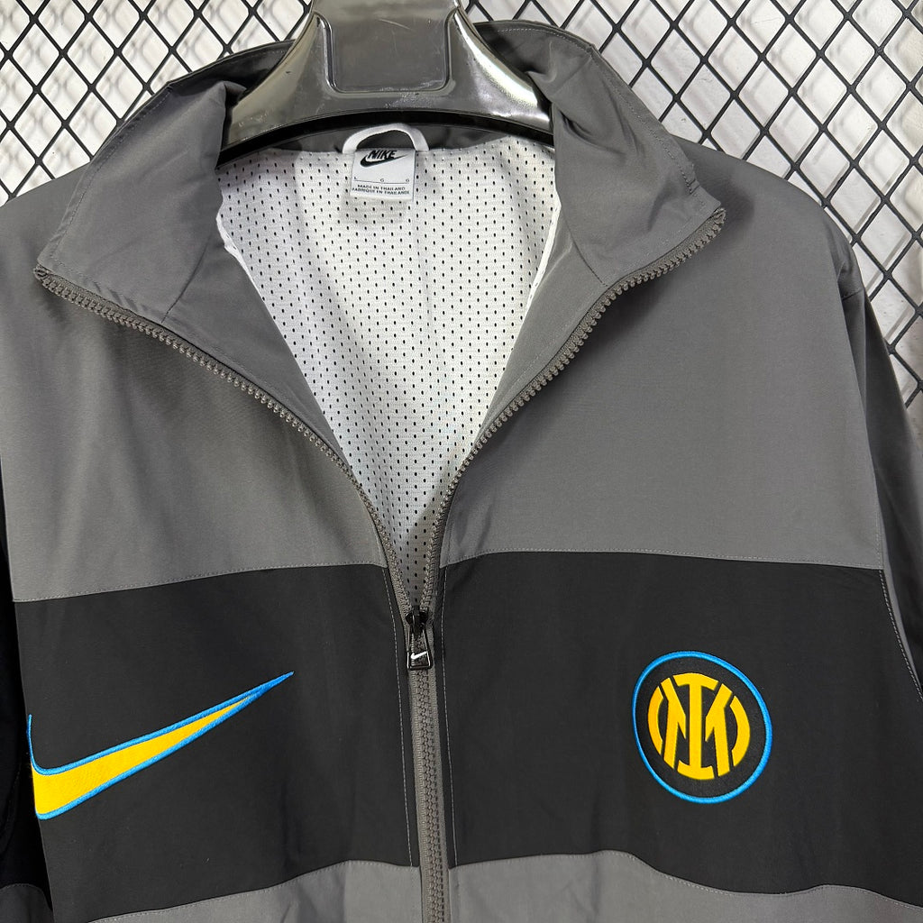 Inter Milan 2026/2027 Grey Retro Casual Trench Coat