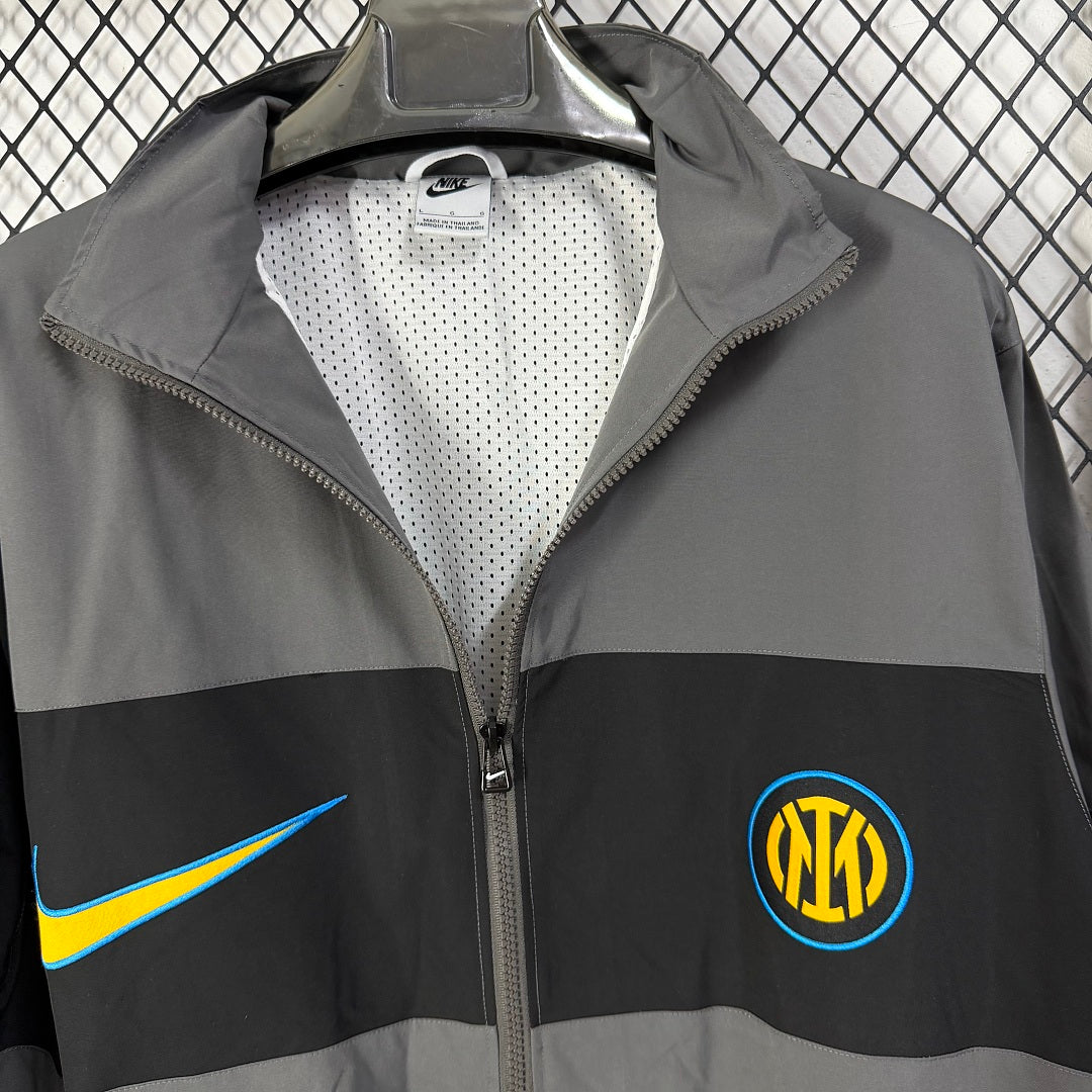 Inter Milan 2026/2027 Grey Retro Casual Trench Coat