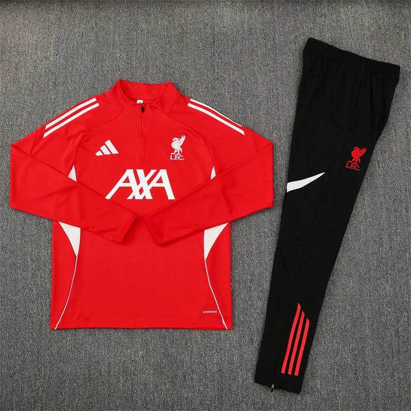 Liverpool 2025/2026 Red and Black Tracksuit