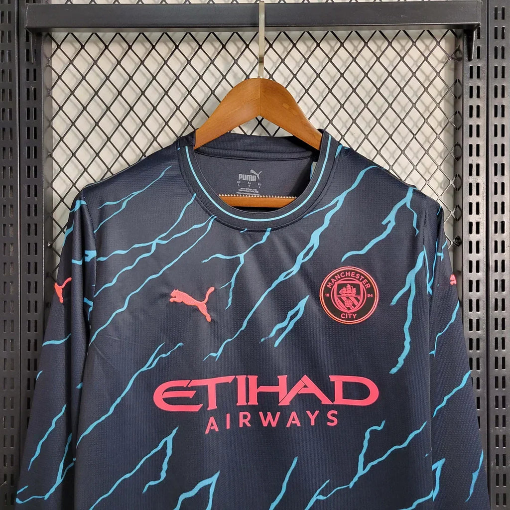Manchester City 2023/2024 Third Away Long Sleeve Jersey