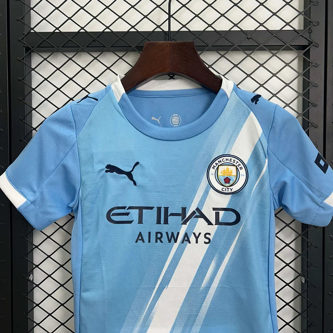 Manchester City 2025/2026 Home Jersey Kids Size