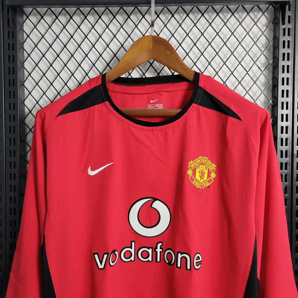 Manchester United 2002/2004 Home Long Sleeve Retro Jersey