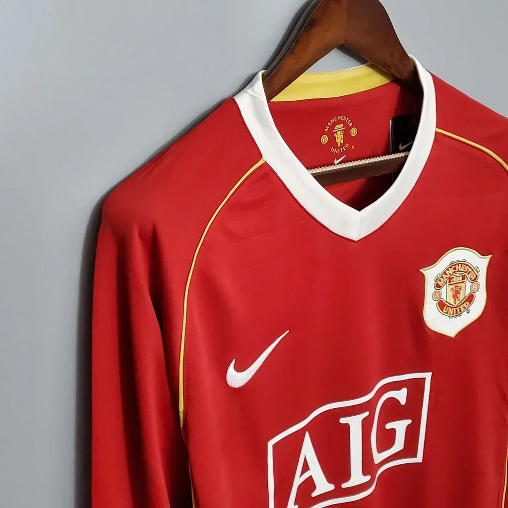 Manchester United 2006/2007 Home Long Sleeve Retro Jersey