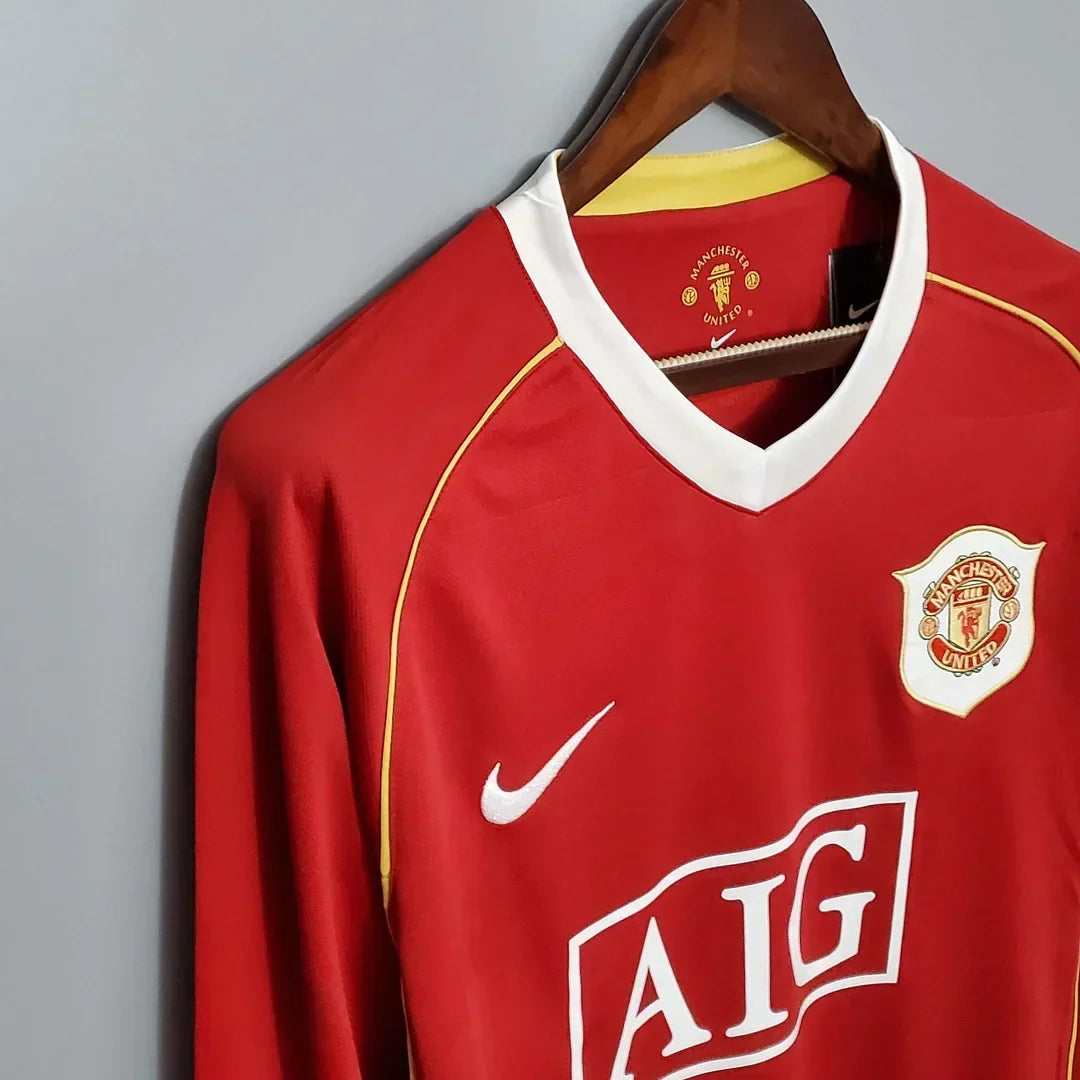 Manchester United 2006/2007 Home Long Sleeve Retro Jersey