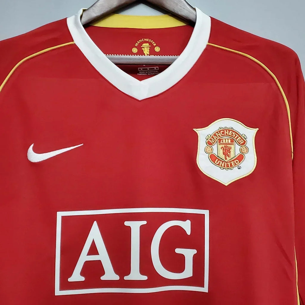 Manchester United 2006/2007 Home Long Sleeve Retro Jersey
