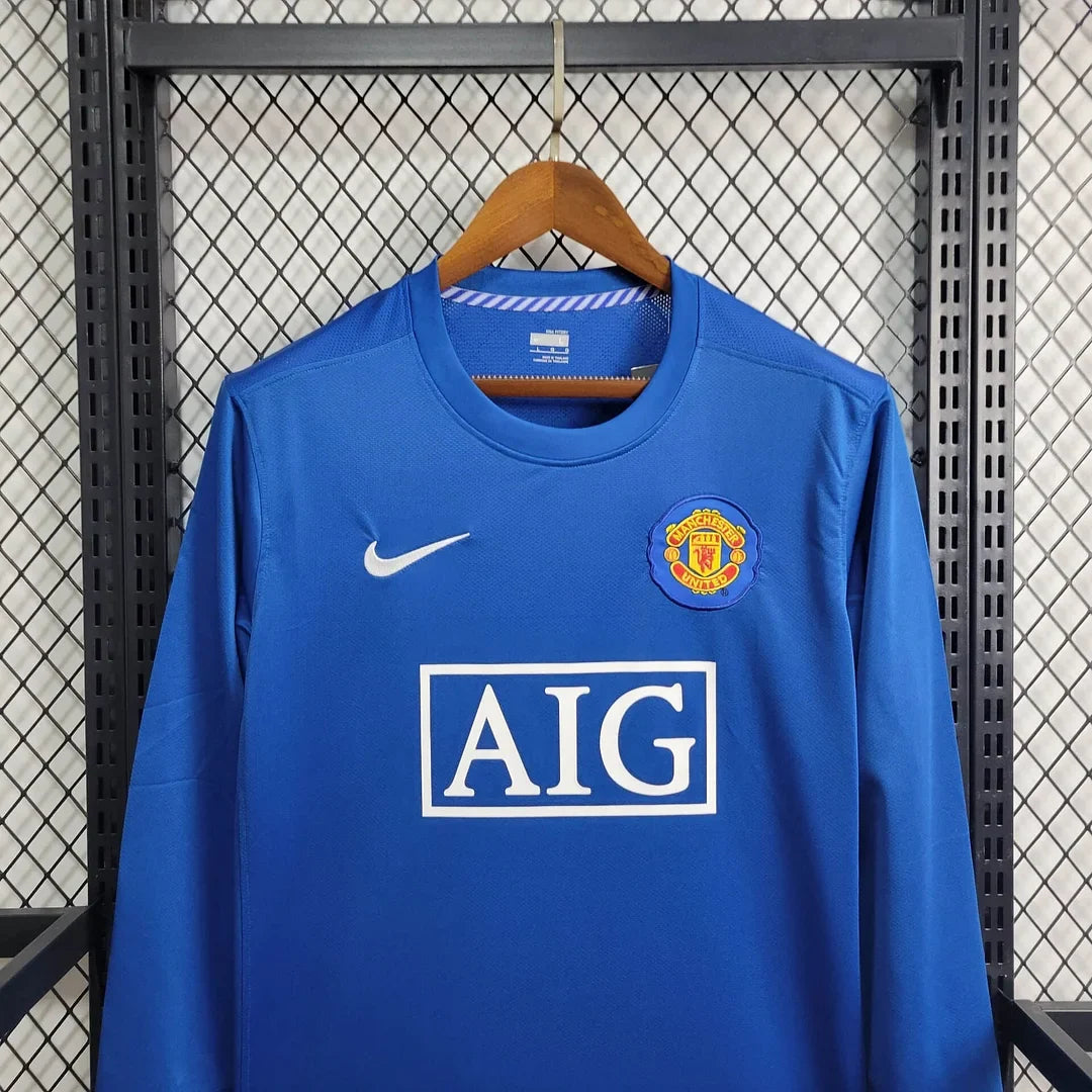 Manchester United 2007/2008 Away Long Sleeve Retro Jersey
