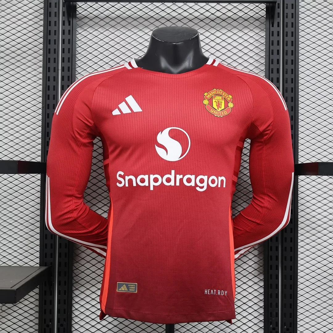 Manchester United 2024/2025 Home Long Sleeve Player Jersey