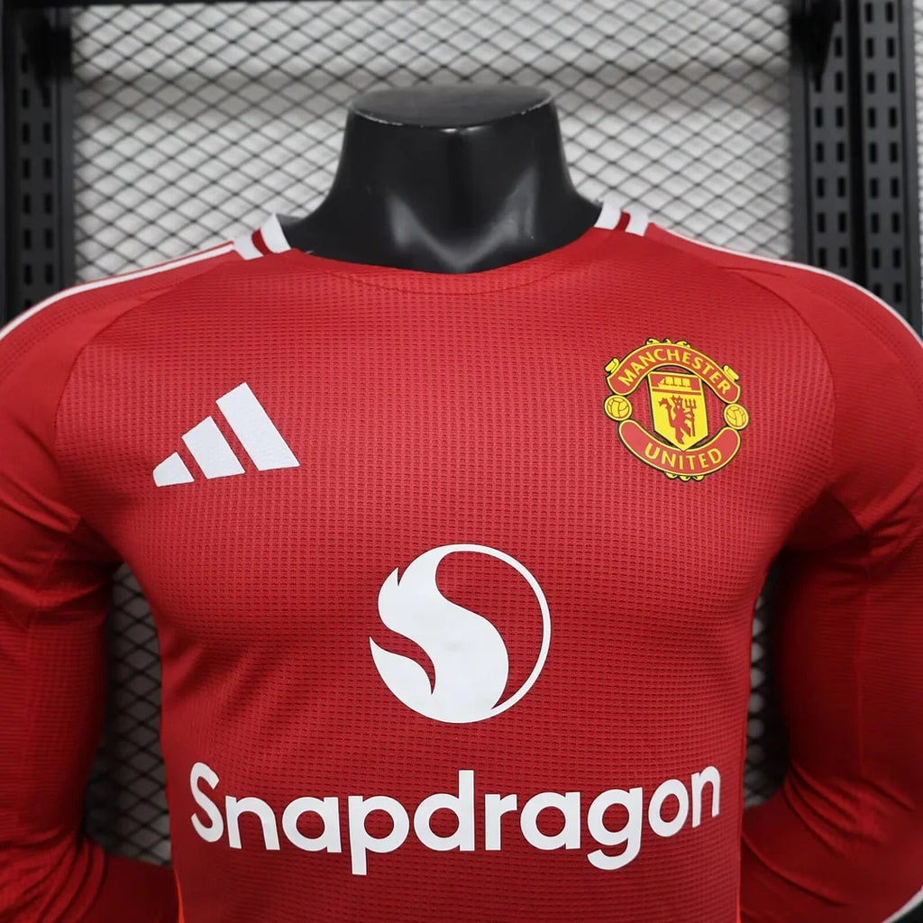 Manchester United 2024/2025 Home Long Sleeve Player Jersey