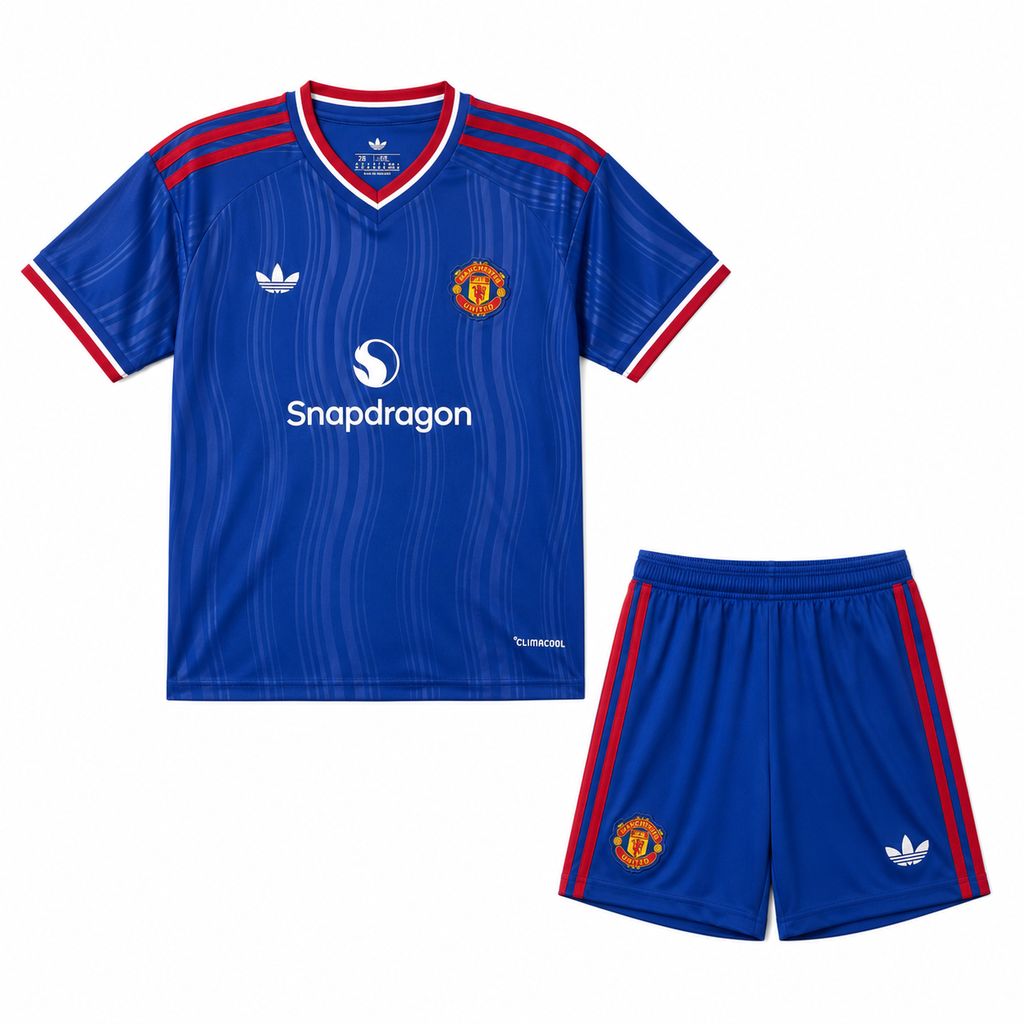 Manchester United 2026/2027 Away Kids Jersey Kit