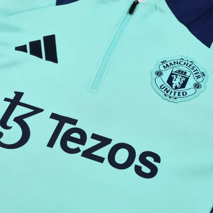 Manchester United Dark Blue and Mint Tracksuit