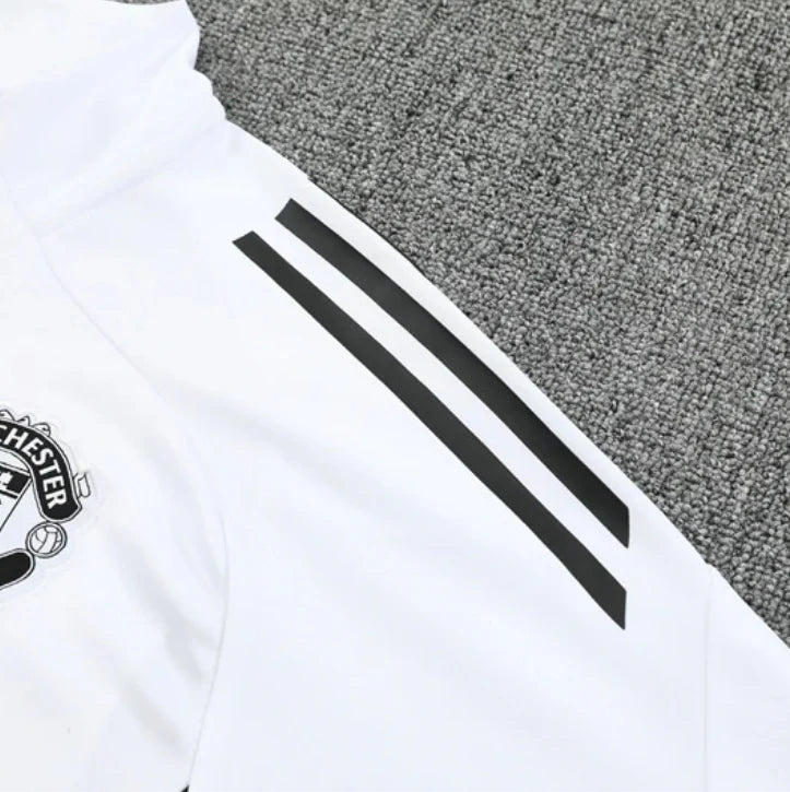 Manchester United White and Black Tracksuit