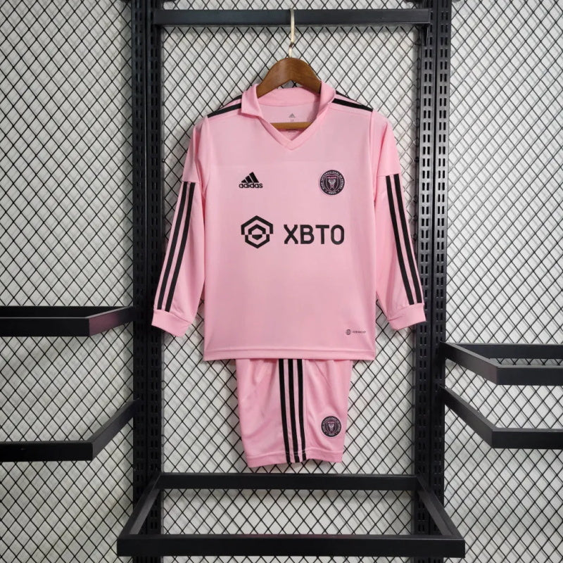 Miami 2023/2024 Home Pink Long Sleeve Jersey Kids Size