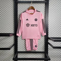 Miami 2023/2024 Home Pink Long Sleeve Jersey Kids Size