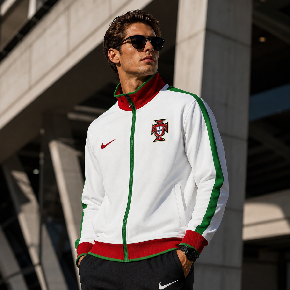 Portugal 2026 World Cup White Trench Coat