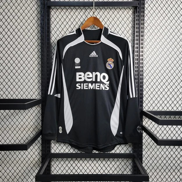 Real Madrid 2006/2007 Away Long Sleeve Retro Jersey