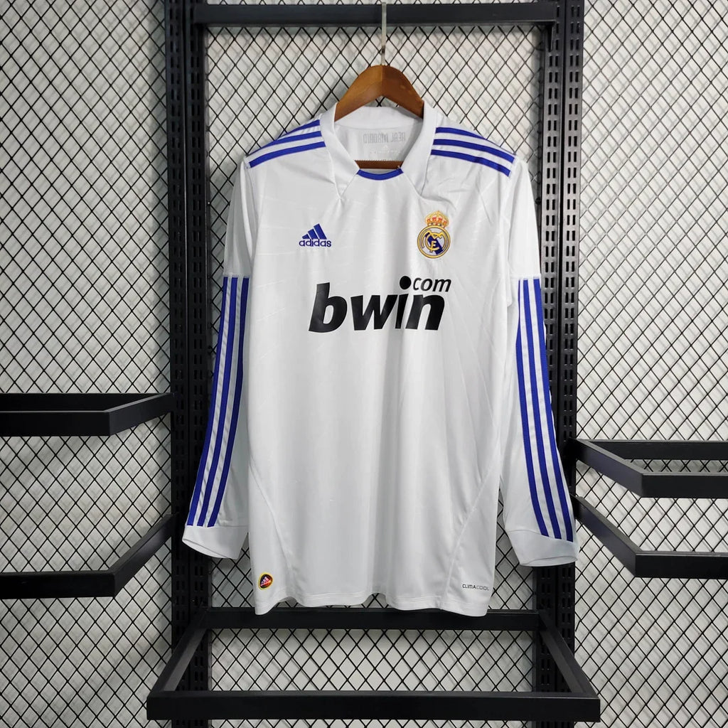 Real Madrid 2010/2011 Home Long Sleeve Retro Jersey