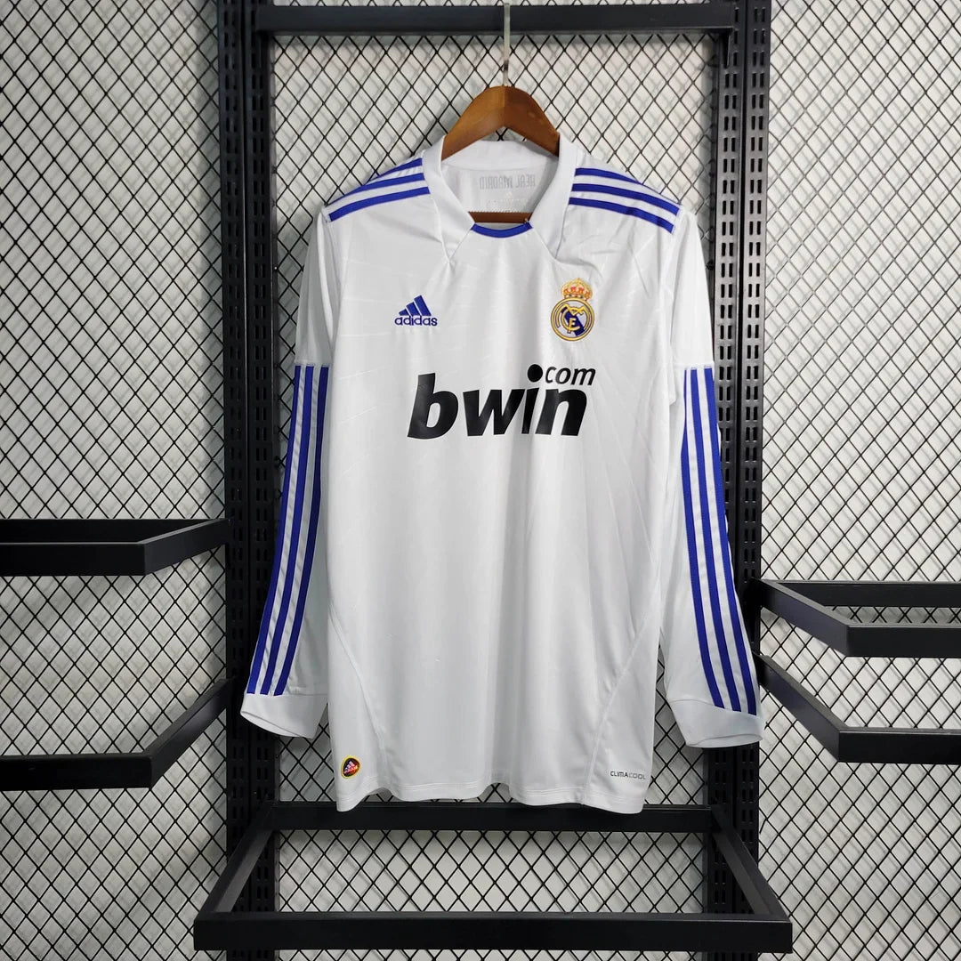 Real Madrid 2010/2011 Home Long Sleeve Retro Jersey