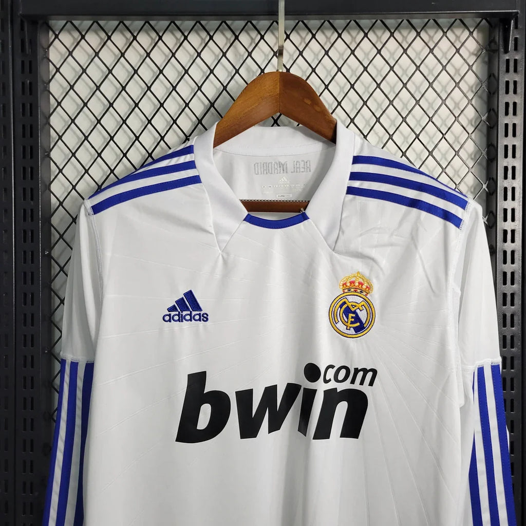 Real Madrid 2010/2011 Home Long Sleeve Retro Jersey