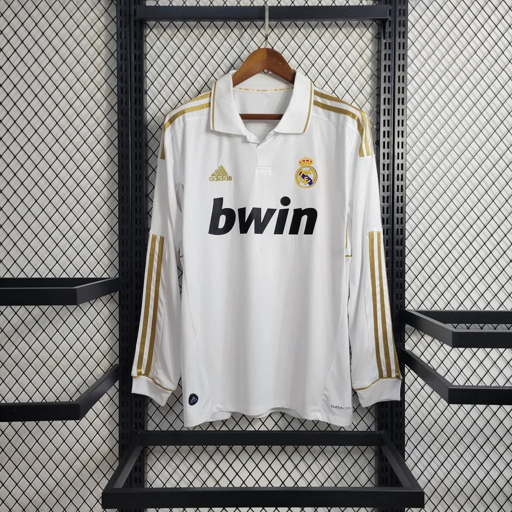 Real Madrid 2011/2012 Home Long Sleeve Retro Jersey