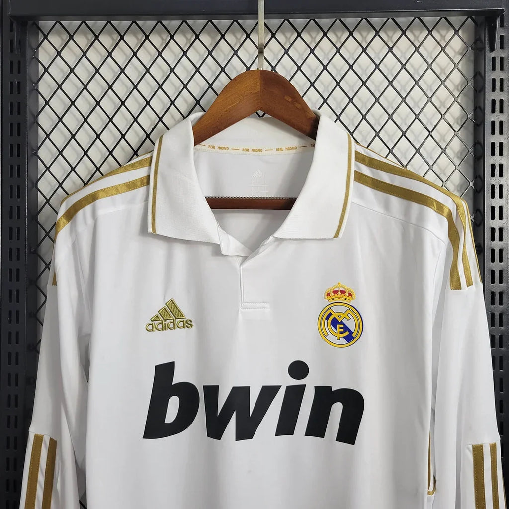 Real Madrid 2011/2012 Home Long Sleeve Retro Jersey