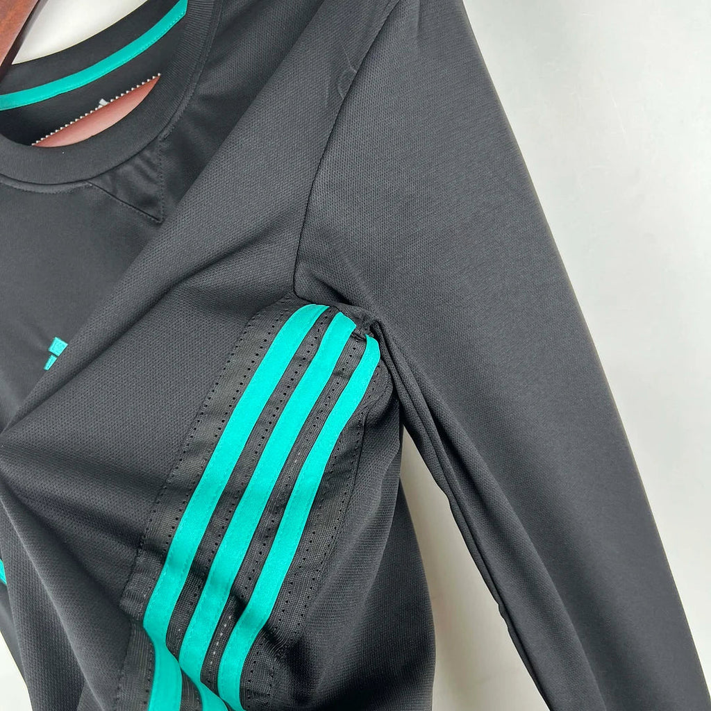 Real Madrid 2017/2018 Away Long Sleeve Retro Jersey