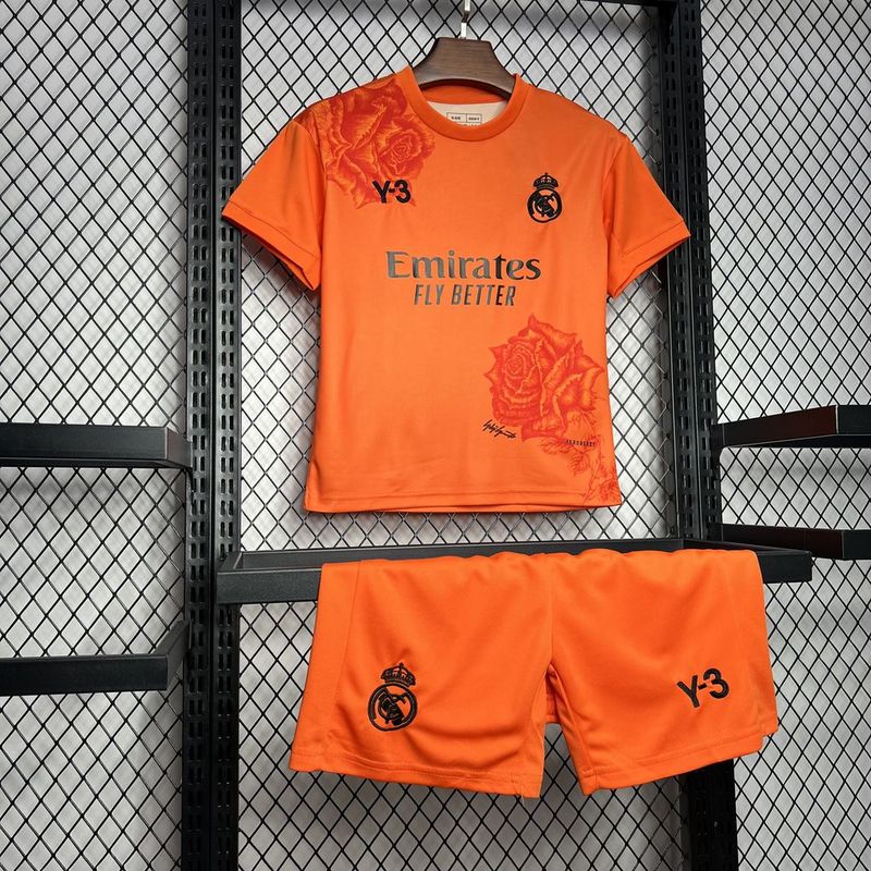 Real Madrid 2024/2025 4th Kit Orange Kids Size