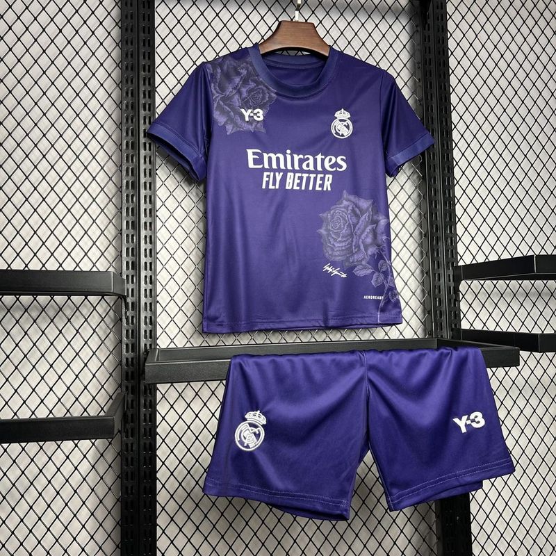 Real Madrid 2024/2025 4th Kit Purple Jersey Kids Size