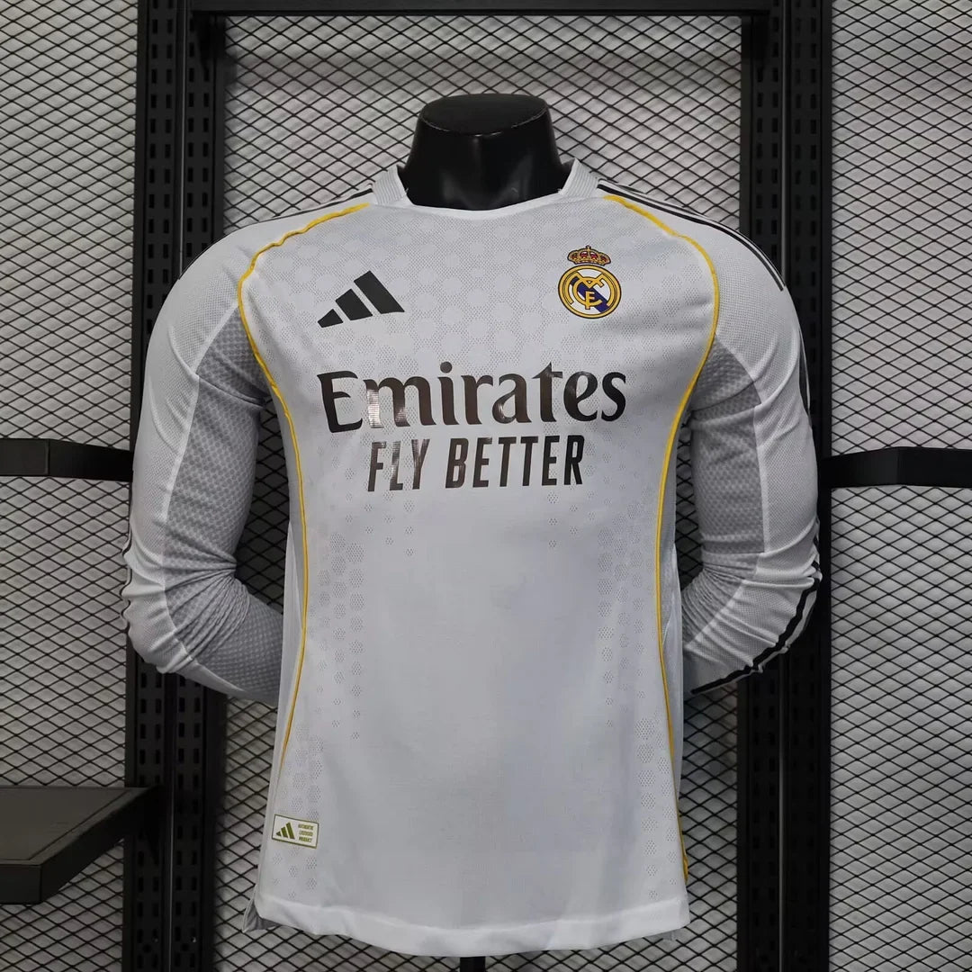 Real Madrid 2025/2026 Home Long Sleeve Jersey