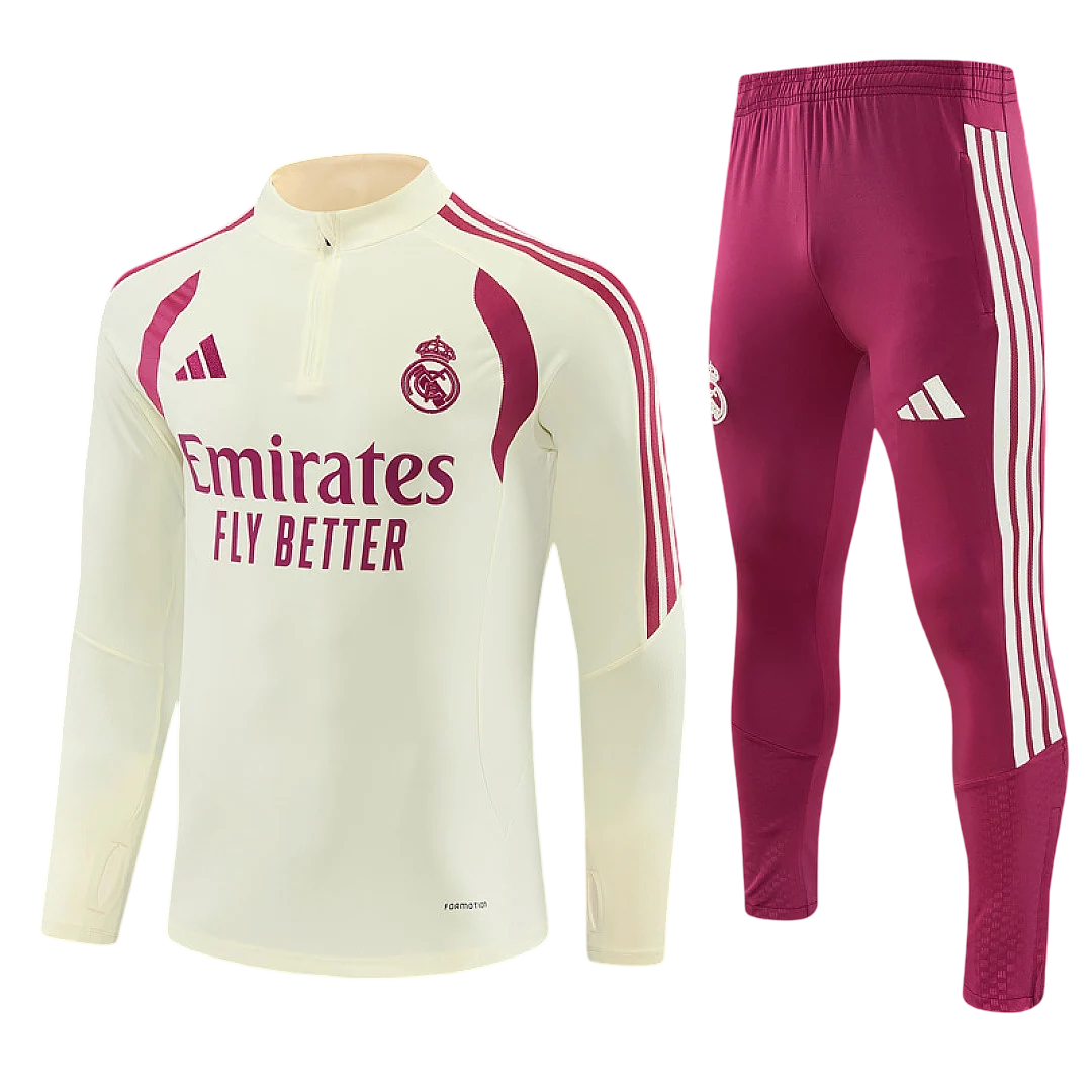 Real Madrid 2026/2027 Beige and Pink Tracksuit