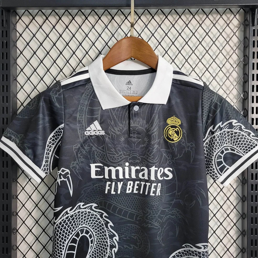 Real Madrid Dragón Negro Limited Jersey Kids Size