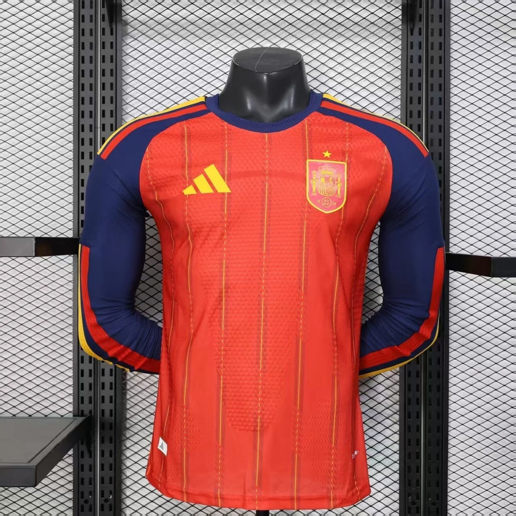 Spain 2026 Home Long Sleeve Player Jersey