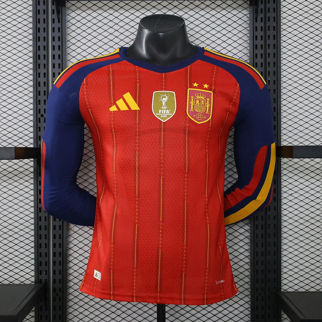 Spain 2026 Home Long Sleeve Player Jersey